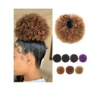 Postiche Cheveux Naturel Postiche synthétique afro bouffante courte, crépue et bouclée, queue de cheval avec cordon de serrage, for femme Perruque(33)
