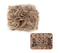Postiche Chignon Clip en queue de cheval bouclé chignon postiche for les femmes de mariage Messy Bun morceau de cheveux synthétique malpropre chignon ponyail extension chignons peignes Postiche Cheveu