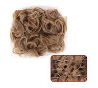 Postiche Chignon Clip en queue de cheval bouclé chignon postiche for les femmes de mariage Messy Bun morceau de cheveux synthétique malpropre chignon ponyail extension chignons peignes Postiche Cheveu