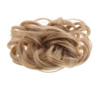 Postiche Chignon Désordonné en Fibre Synthétique pour Femmes et Filles | Style Bun Élégant, Tenue Confortable, Usage Quotidien, Cosplay et Séances Photo, Couleur Or