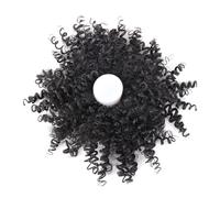 Postiche Chignon Extensions de Cheveux Synthétiques Cheveux Afro Courts Cheveux Désordonnés Postiche Chignon Afro Crépus Bouclés Chignon Élastique en Caoutchouc Hair Ponytail for Women Girls
