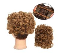 Postiche Chignon Messy Bun Scrunchie Chignon Hairpiece Curly Bun Extensions Scrunchie Updo Hair Pieces Peignes synthétiques dans Messy Bun Hair Piece for femmes Postiche Cheveux (Color : Q1 27)