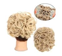 Postiche Chignon Messy Bun Scrunchie Chignon Hairpiece Curly Bun Extensions Scrunchie Updo Hair Pieces Peignes synthétiques dans Messy Bun Hair Piece for femmes Postiche Cheveux (Color : Q1 M18-613)