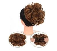 Postiche Chignon Peignes Clip dans les extensions de queue de cheval for les femmes Messy Curly Hair Bun Extensions Synthétique Updo Hairpiece Chignons Easy Stretch Hair Postiche Cheveux (Color : 27