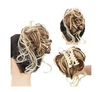 Postiche Chignon Synthétique Curly Wavy Bun Hair Extension Messy Claw Clip Chignon Hair Bun Curly Wig Claw in Bun Messy Chignons Extensions de cheveux for femmes Postiche Cheveux (Color : SW207-27613