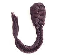Postiche De Chignon 20 Pouces Extensions De Chignon Cordon Synthétique Queue De Cheval Clip Dans L'Extension De Cheveux Queue De Cheval Tresse En Arête De Poisson Noire Naturelle Extension De Chignon
