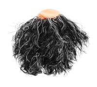 Postiche de Déguisement Grand-père Chauve pour Hommes | Scalp Réaliste Noir, Accessoire Réutilisable, pour Costume Scientifique, Soirées à Thème, Adultes