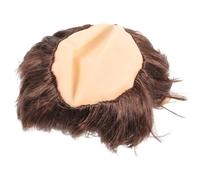 Postiche de Moine Calvitie Marron en Latex, Accessoire de Cosplay | Postiche de Cosplay Amusante, Postiche Amusante, Célébration Halloween, Costumes Halloween pour Adultes