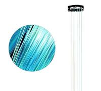 Postiche décoratif au Laser 6 pièces, fil métallique décoratif de sélection de couleur éblouissante, décoration de style Y2K for un usage quotidien sur scène(Light blue)