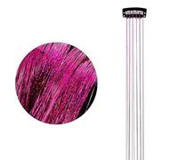 Postiche décoratif au Laser 6 pièces, fil métallique décoratif de sélection de couleur éblouissante, décoration de style Y2K for un usage quotidien sur scène(Rose red)