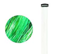 Postiche décoratif au Laser 6 pièces, fil métallique décoratif de sélection de couleur éblouissante, décoration de style Y2K for un usage quotidien sur scène(Grass green)