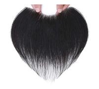 Postiche en cheveux humains en forme de V for hommes, ligne frontale transparente, peau fine Herren Perücken(Natural Color,5x16cm)