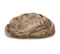 Postiche En Cheveux Humains Homme Système Remplacement For Peau Fine, Dentelle Suisse, Perruque For Hommes Hairline Fine(Light ash blonde,6"X8")