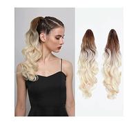 Postiche en Chignon Désordonné pour Femme 1-Pack Messy Bun Griffe Clip Queue De Cheval Extension De Cheveux 18 "Bouclé Tressé Synthétique Bouclé Queue De Cheval Pince À Cheveux Femmes Perruque Chignon