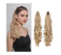 Postiche en Chignon Désordonné pour Femme 1-Pack Messy Bun Griffe Clip Queue De Cheval Extension De Cheveux 18 "Bouclé Tressé Synthétique Bouclé Queue De Cheval Pince À Cheveux Femmes Perruque Chignon