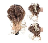 Postiche en Chignon Désordonné pour Femme 1 Pack Messy Curly Bun Bun Extension Bouclés Ondulés Chignon Synthétique Pièce De Cheveux Griffe Clip Chignon Chignon for Femmes Chignon Pince À Cheveux Exten