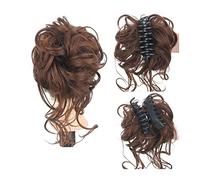 Postiche en Chignon Désordonné pour Femme 1 Pack Messy Curly Bun Bun Extension Bouclés Ondulés Chignon Synthétique Pièce De Cheveux Griffe Clip Chignon Chignon for Femmes Chignon Pince À Cheveux Exten