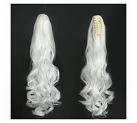 Postiche en Chignon Désordonné pour Femme Extension de cheveux queue de cheval ondulée synthétique longue pince à griffe ondulée Extension de cheveux fibre résistante à la chaleur perruque queue de ch