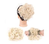 Postiche en Chignon Désordonné pour Femme Messy Curly Bun Hair Extension Wig Bun Easy Stretch Peigne Clips En Queue De Cheval Extensions De Cheveux for Femmes Donut Bun Extensions de Cheveux Chouchous