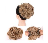 Postiche en Chignon Désordonné pour Femme Messy Curly Bun Hair Extension Wig Bun Easy Stretch Peigne Clips En Queue De Cheval Extensions De Cheveux for Femmes Donut Bun Extensions de Cheveux Chouchous
