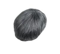 Postiche fin de 0,08 mm for homme, postiche en cheveux humains véritables avec base en PU et boucle en V, 20 x 25 cm Hairline Fine(1B20)