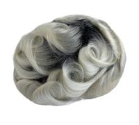 Postiche for homme avec base en PU de 0,06 mm, postiche fin for homme #1B60RY, système de cheveux humains indiens Herren Perücken(7x8)