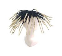 Postiche Homme Postiche for dreadlocks for hommes noirs, base mono, prothèse for hommes, tresses afro de 23 cm, système capillaire naturel Perruque Hommes(7x10)