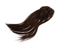Postiche Lisse avec Bandeau Tressé et Frange Intégrée pour Femmes | Fibre Haute Température, Clips Invisibles, Aspect , pour Racines Grises, Cheveux Fins, Événements