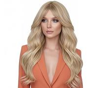 Postiche ondulé, 45 cm, haute température, sans, extension invisible, polyvalente blonde et noire pour fête de mariée-fête de mariée, ensemble professionnel, festif, événement social, haut