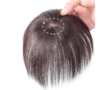 Postiche postiche brun naturel de 15 à 20 cm pour femmes aux cheveux clairsemés respirant à clipser avec mini filet cheveux pour un usage quotidien prêt photographier
