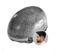 Postiche pour homme Perruque toupet en cheveux naturels indiens for hommes, prothèse capillaire sans nœuds, 0.1-0.12mm, unité de système capillaire complet, densité 120% Perruques Postiche Cheveux(2 -
