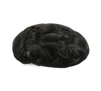 Postiche pour homme Postiche en cheveux humains naturels avec cheveux gris for homme, prothèse capillaire en dentelle suisse, perruque indienne en PU for homme Postiche pour homme(1C#)