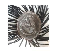 Postiche pour le front Postiche Afro Dreadlocks Double Noeuds for Hommes, Cheveux Humains Tressés(1B,8x10)