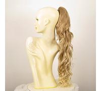 Postiche queue cheval longue blond méché blond très clair ondulée 65cm 10 15t613