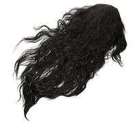 Postiche Rockeuse Punk pour Homme, Cheveux Longs Bouclés Noirs | Fibre Haute Température, Confortable et Ventilée, pour Théâtre et Carnaval