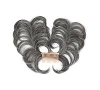 Postiche synthétique à chignon décoiffé, peigne latéral, clips, perruque, styles réglables, postiche for femmes Ponytail Extension(Steel Gray)