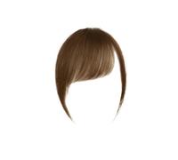 Postiche synthétique à frange aérienne for femmes, mini extension de faux cheveux noirs et bruns for filles Hair Extensions(Light Brown)