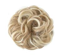 Postiche synthétique en désordre, chouchou Chignon à usage quotidien, faux postiche élastique Look élégant chic(Blonde)