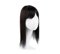 Postiche toupet en Fiber synthétique for femmes, Extension de frange à Clip, faux naturel Invisible, une pièce Ponytail Extension(Jet black)