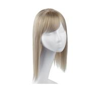 Postiche toupet en Fiber synthétique for femmes, Extension de frange à Clip, faux naturel Invisible, une pièce Ponytail Extension(Dirty Blonde)