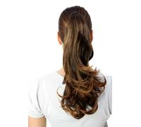 Postiche Tresse Lisse Braun mi-Longs Queue Clip de Papillon 40 CM T400-2T30