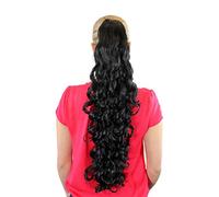 Postiche, tresse, noir env. 70cm énormément bou ttache par pince, extension JL-3112-1B