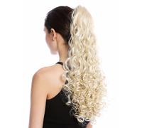 WIG ME UP - 19AXL-V-88 Postiche couette queue de cheval longue volumineuse très bouclée blond lumineux clair 50 cm