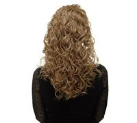 WIG ME UP - Extension Queue de cheval natte 2 pinces et élastique super volume boucles blond miel env. 45 cm NC002-15
