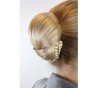 Postiche: tresse sophistiquée, chignon, mélange de blond, costume traditionnel 907-24BT613