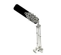 Postiche unique en alliage d'argent goutte d'eau et perles épingle à cheveux style ethnique parfait pour mettre en valeur n'importe quelle tenue