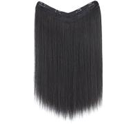 Postiche V en Fibre Haute Température, 40cm, Noir, à Clips | Réutilisable, Facile à Fixer, pour Cheveux Naturels ou Postiche, Mariages et Parcs D'attractions