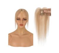 Postiches à clipser avec frange centrale en cheveux naturels, couverture 360° 3D, for femmes, frange française for un usage quotidien Extensions de cheveux(Dark Blonde)