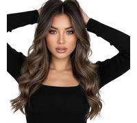 Postiches Cheveux Bouclés pour Femmes,Perruque à Clips Invisibles 45cm,Postiche à Clip Naturel | pour Femmes Dames Mères Étudiantes Travailleuses Événement Mariage Bureau