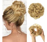 Postiches Cheveux Chignon 1 PC Cheveux Synthétiques Chignon Extensions Messy Bouclés Élastique Cheveux Chouchous Postiches Synthétique Chignon Donut Chignons Cheveux Pièces for Femmes Postiche Chignon